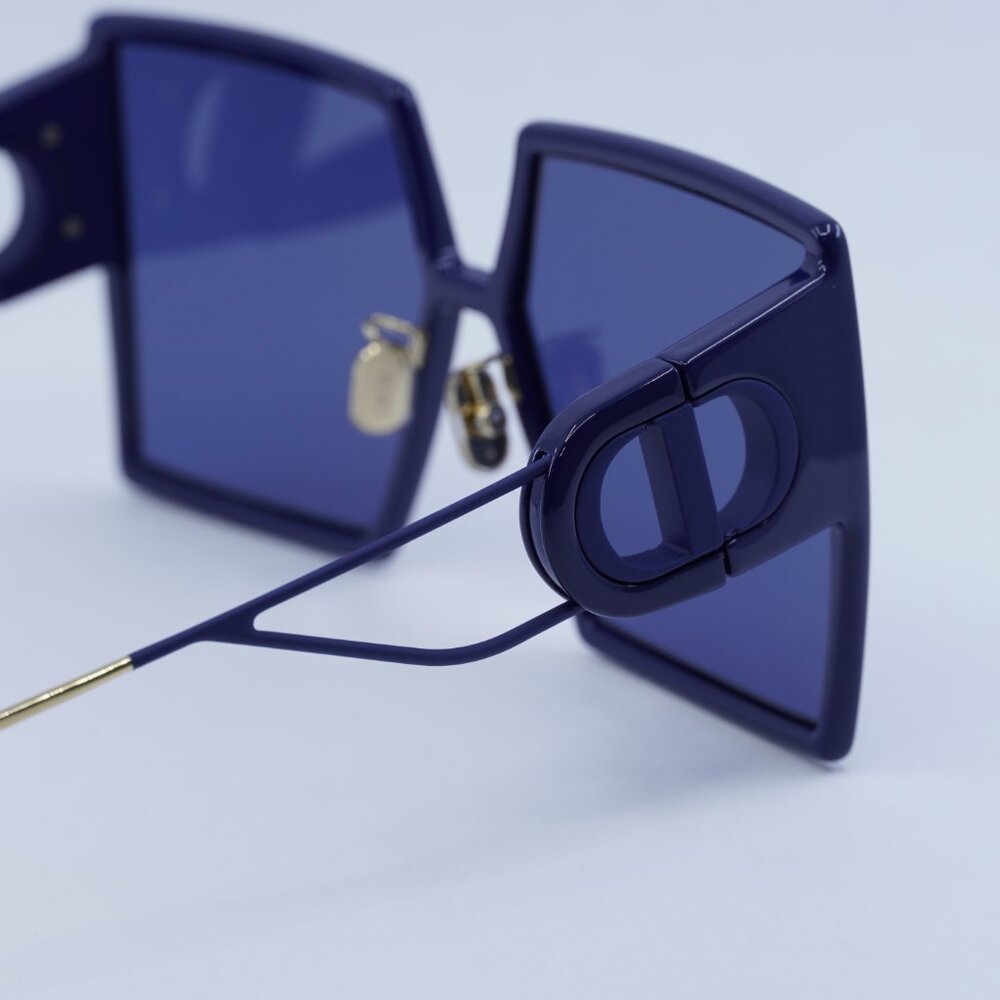 Dior 30MONTAIGNE SU 30B0 Sunglasses - Blue Square Frame, Blue Lenses - Picture 8 of 10